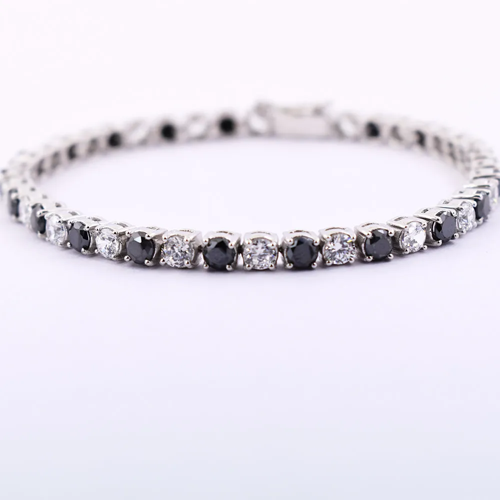 11.40 Cts Amazing Black Diamond with Zircon Beautiful Bracelet For Unisex Collection & Great Sparkle