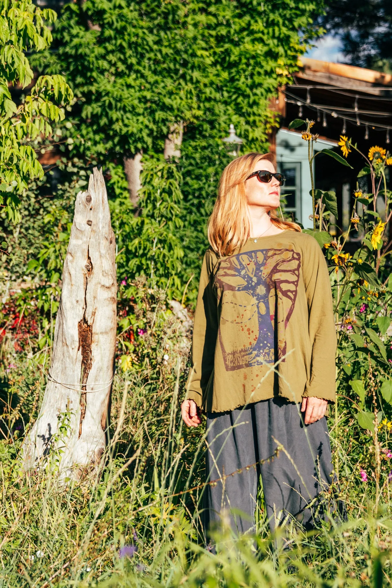 1190 L/S Cafe Tee Tree Frog-P