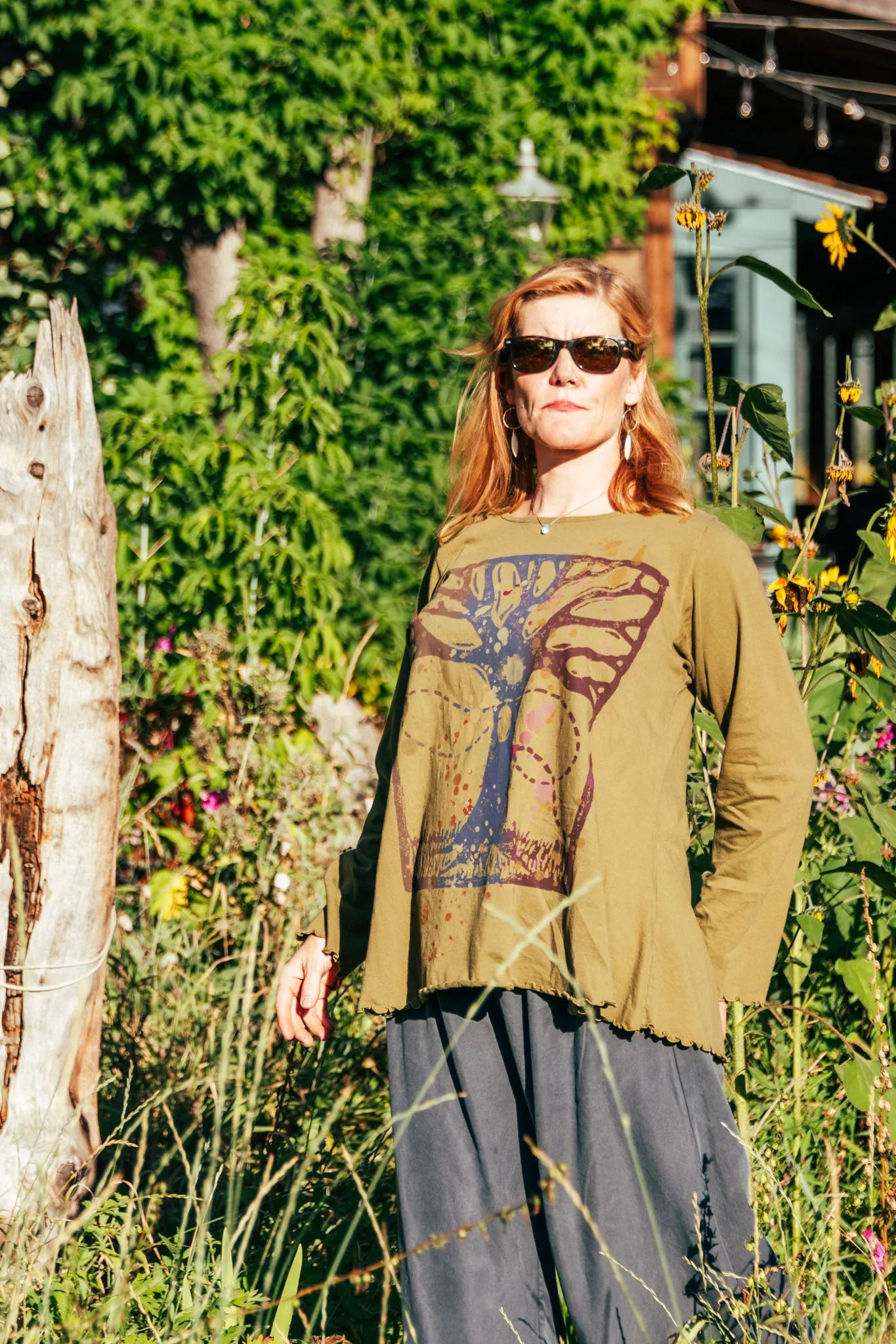 1190 L/S Cafe Tee Tree Frog-P