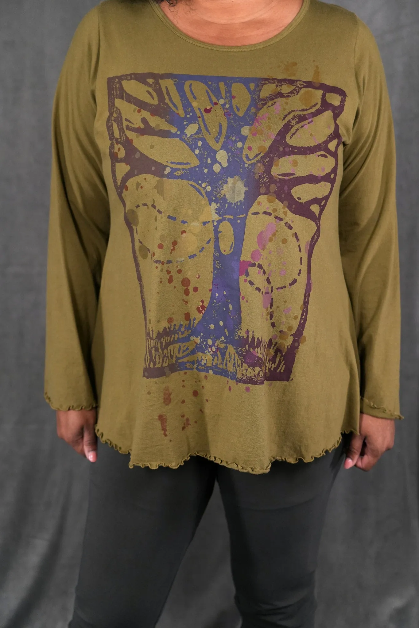 1190 L/S Cafe Tee Tree Frog-P