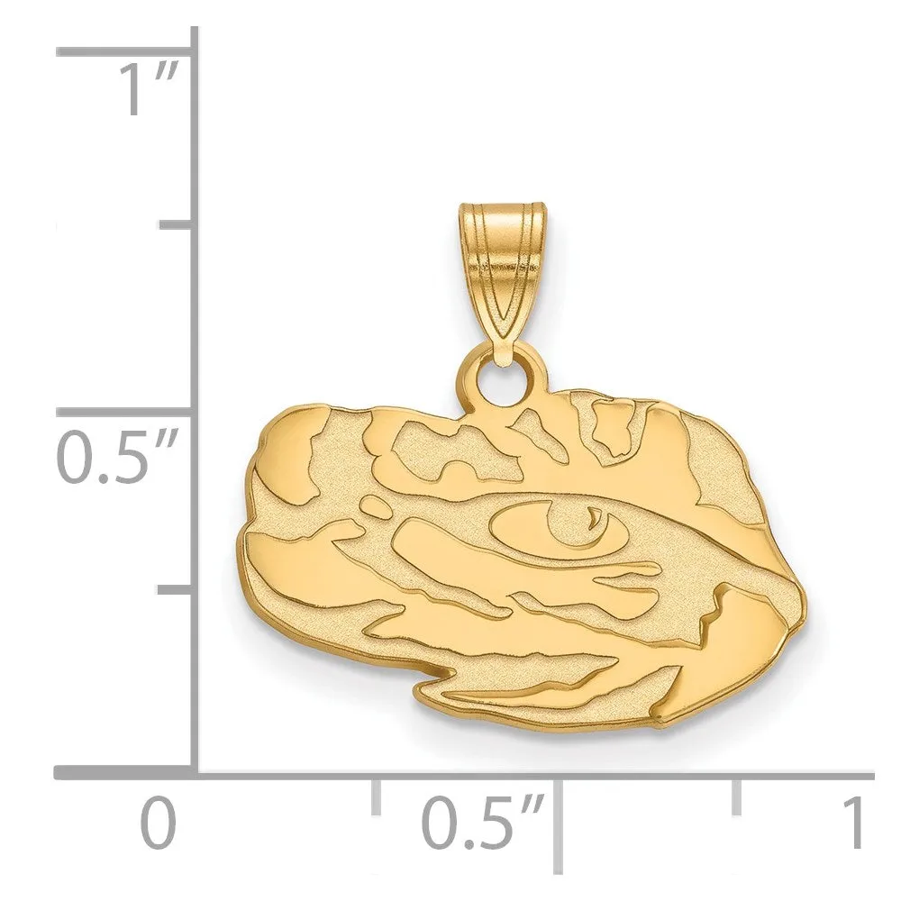 14k Gold Louisiana State University Tiger Eye Small Pendant