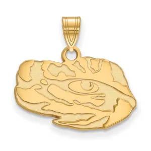 14k Gold Louisiana State University Tiger Eye Small Pendant