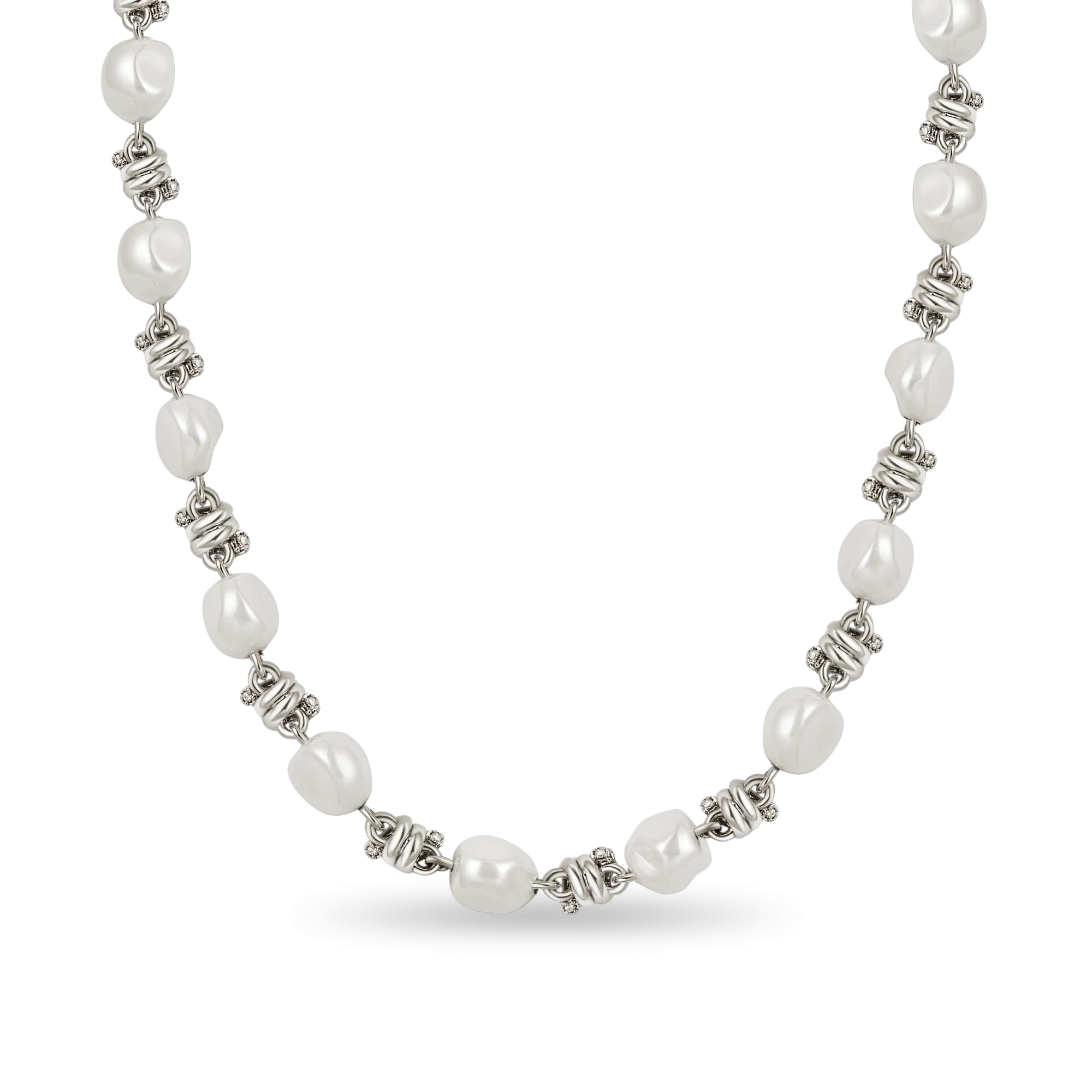 18" Barbed Wire Pearl Mix Chain