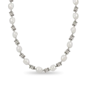 18" Barbed Wire Pearl Mix Chain