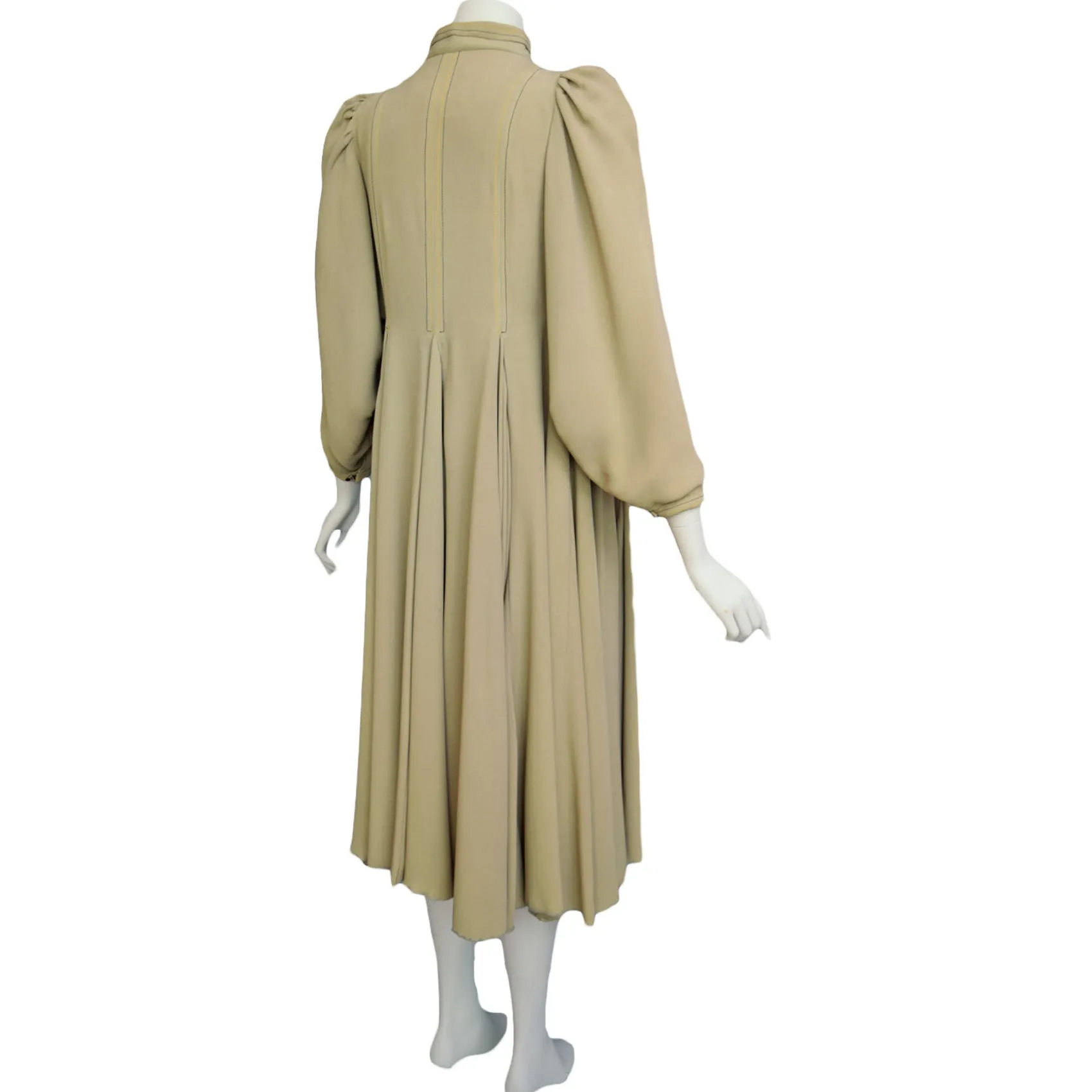 1970s Bill Gibb Bee Button Dress