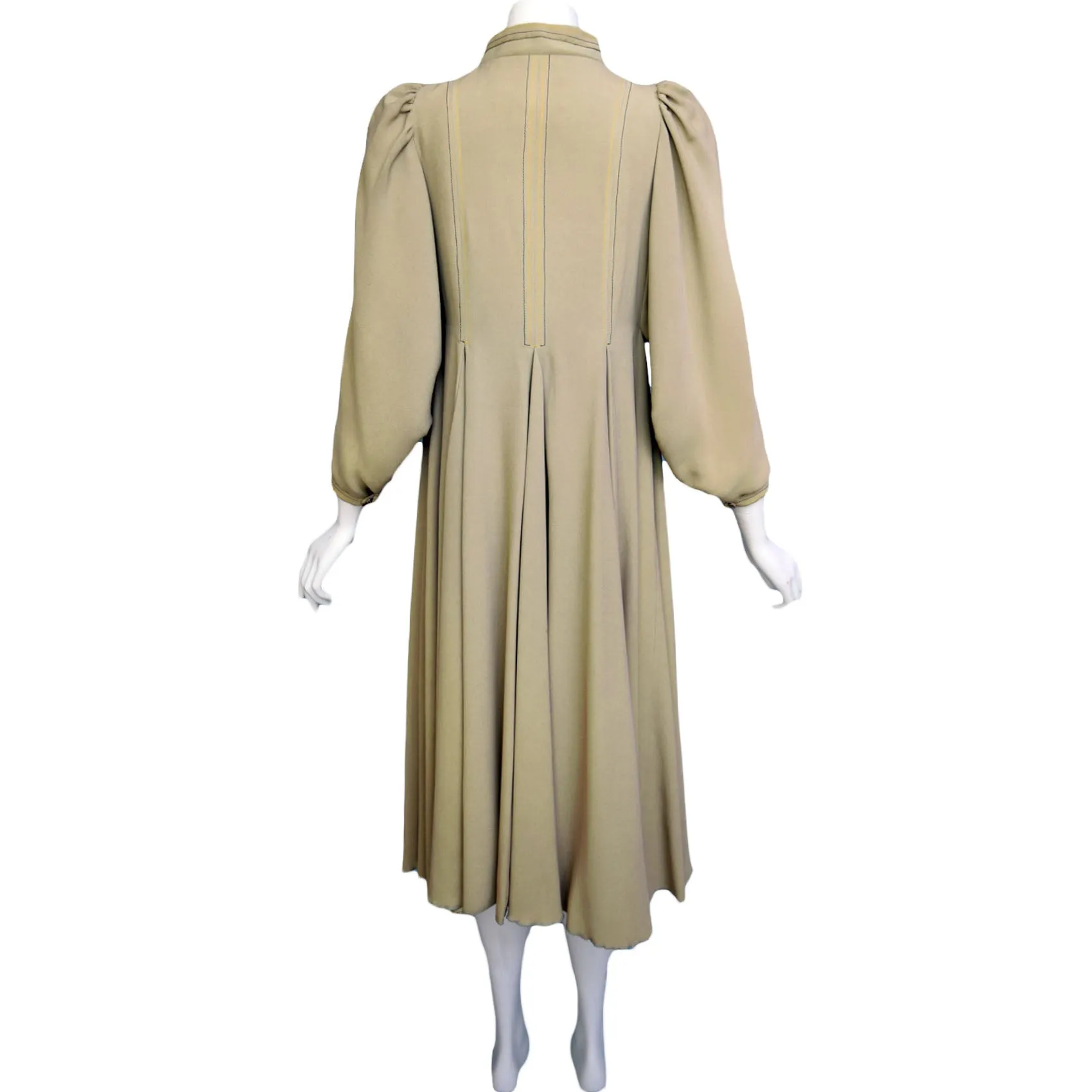 1970s Bill Gibb Bee Button Dress