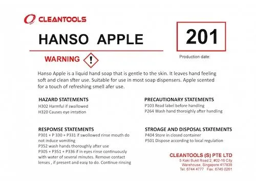 201 HANSO APPLE 20L