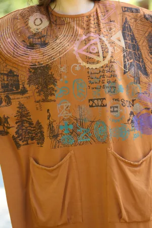 2303 Cotton Bamboo Mariposa Dress-Amber