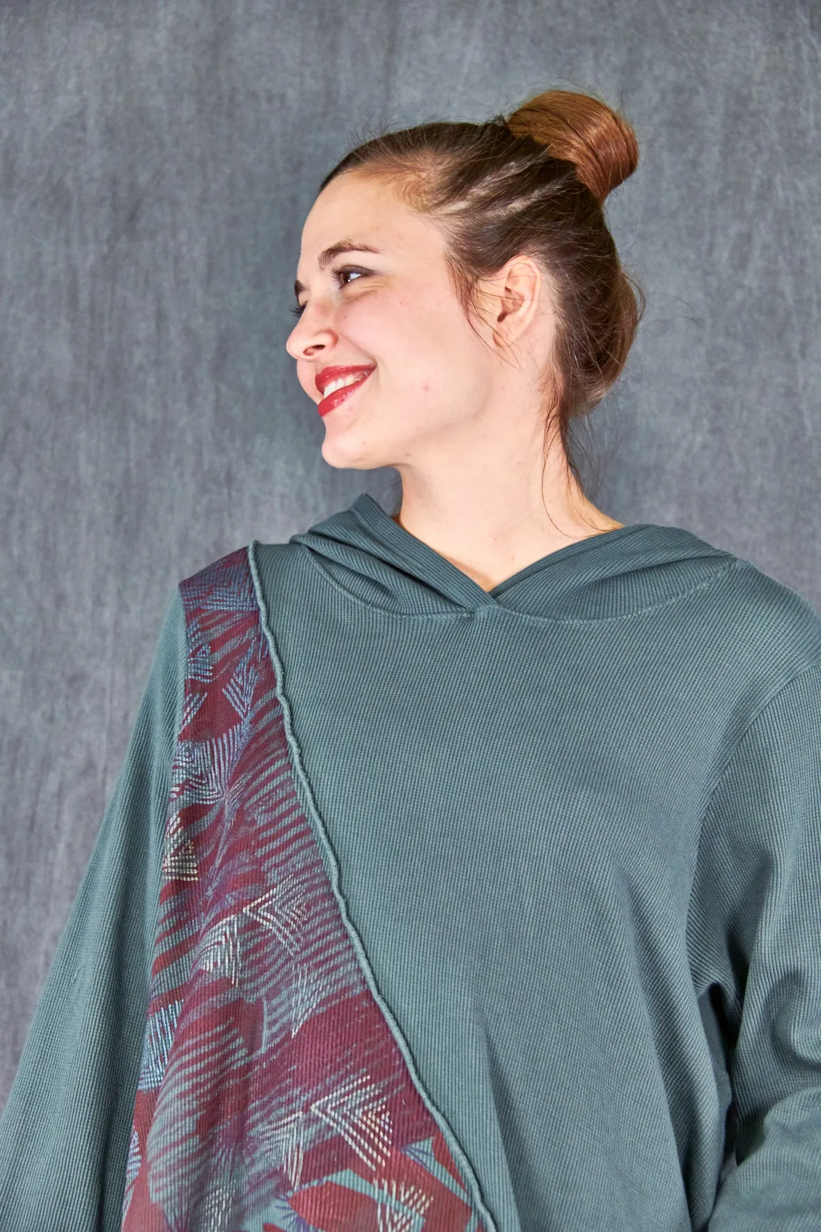 5299 Leah Hoodie Spruce-P