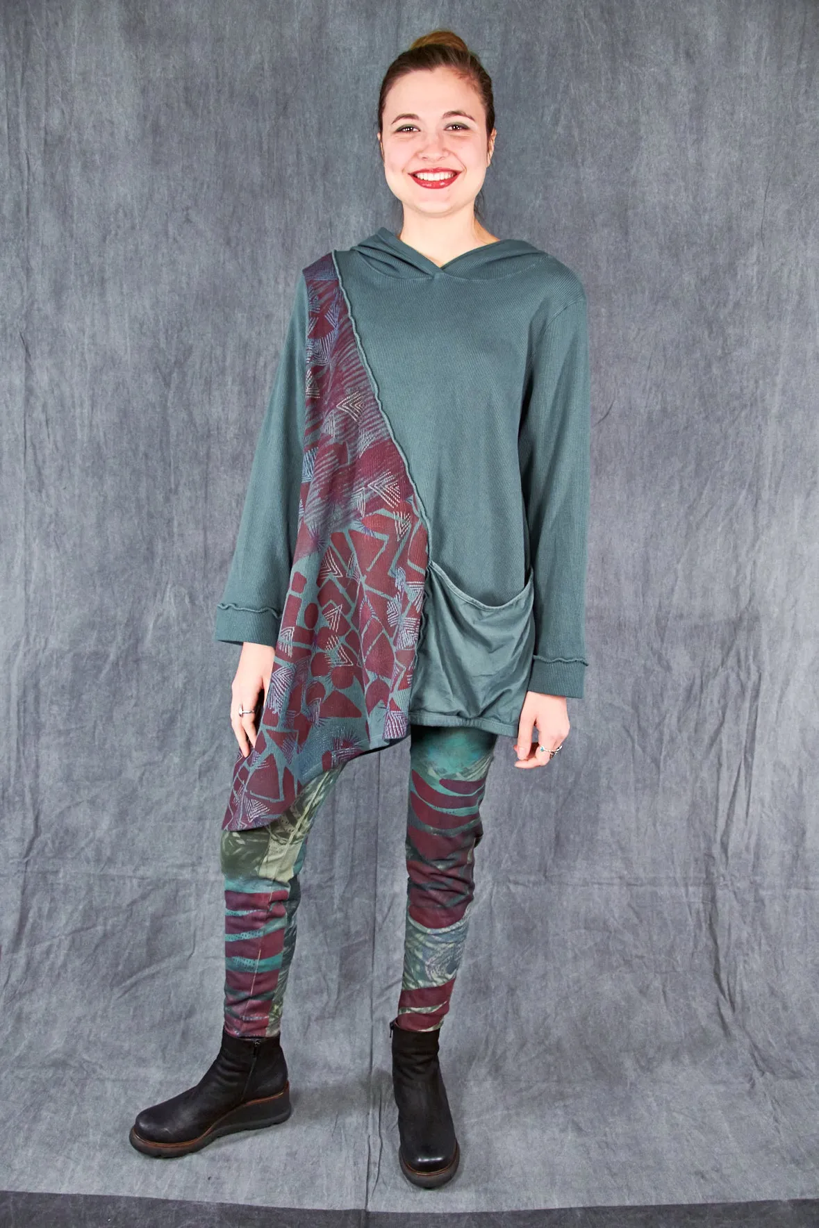 5299 Leah Hoodie Spruce-P