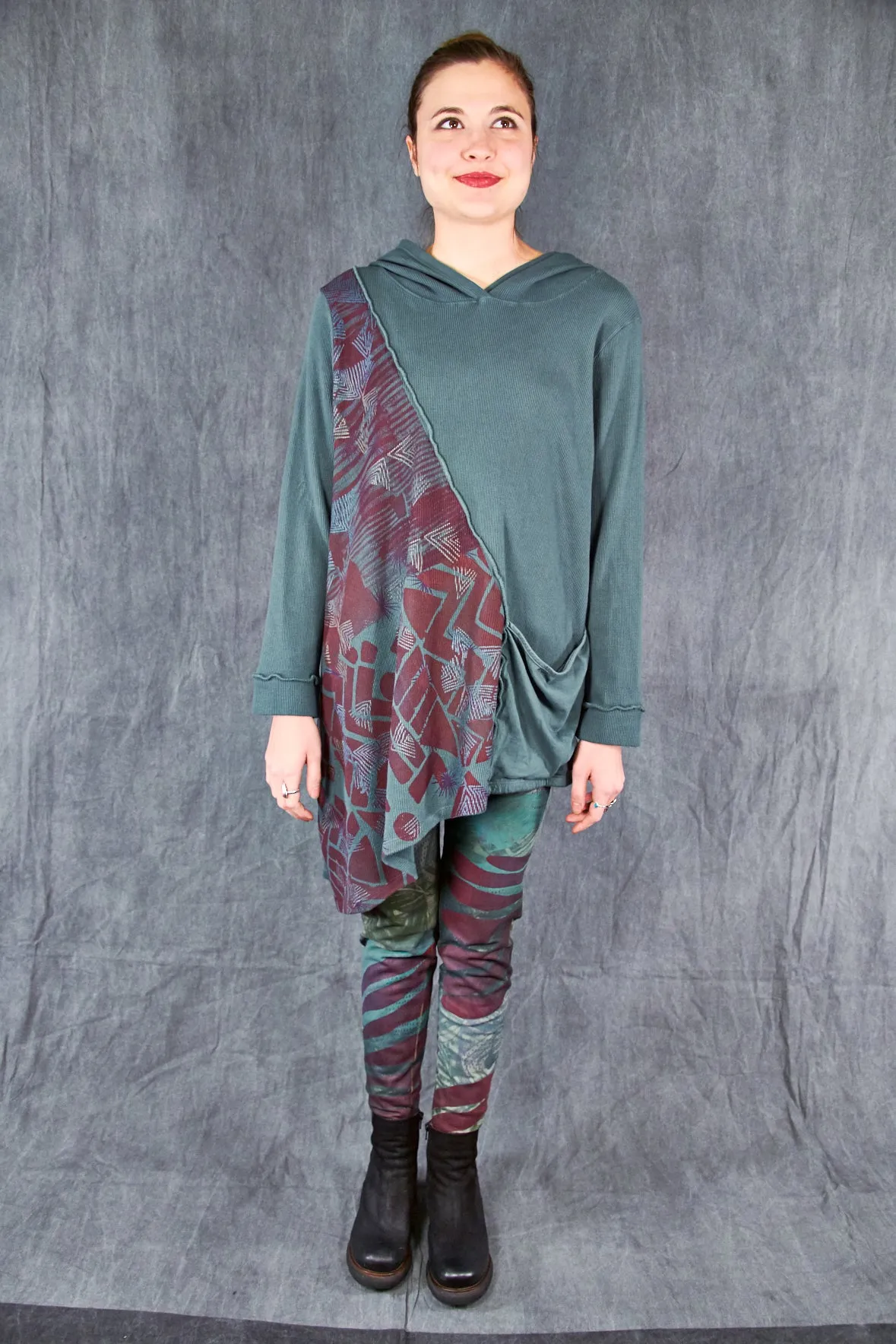 5299 Leah Hoodie Spruce-P