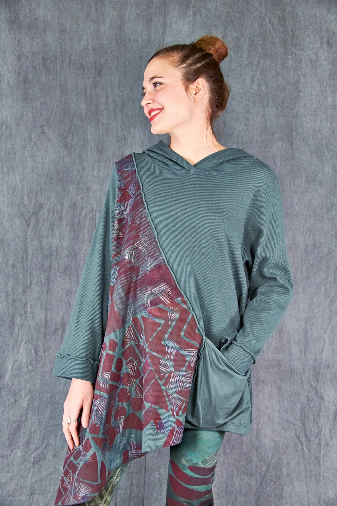 5299 Leah Hoodie Spruce-P