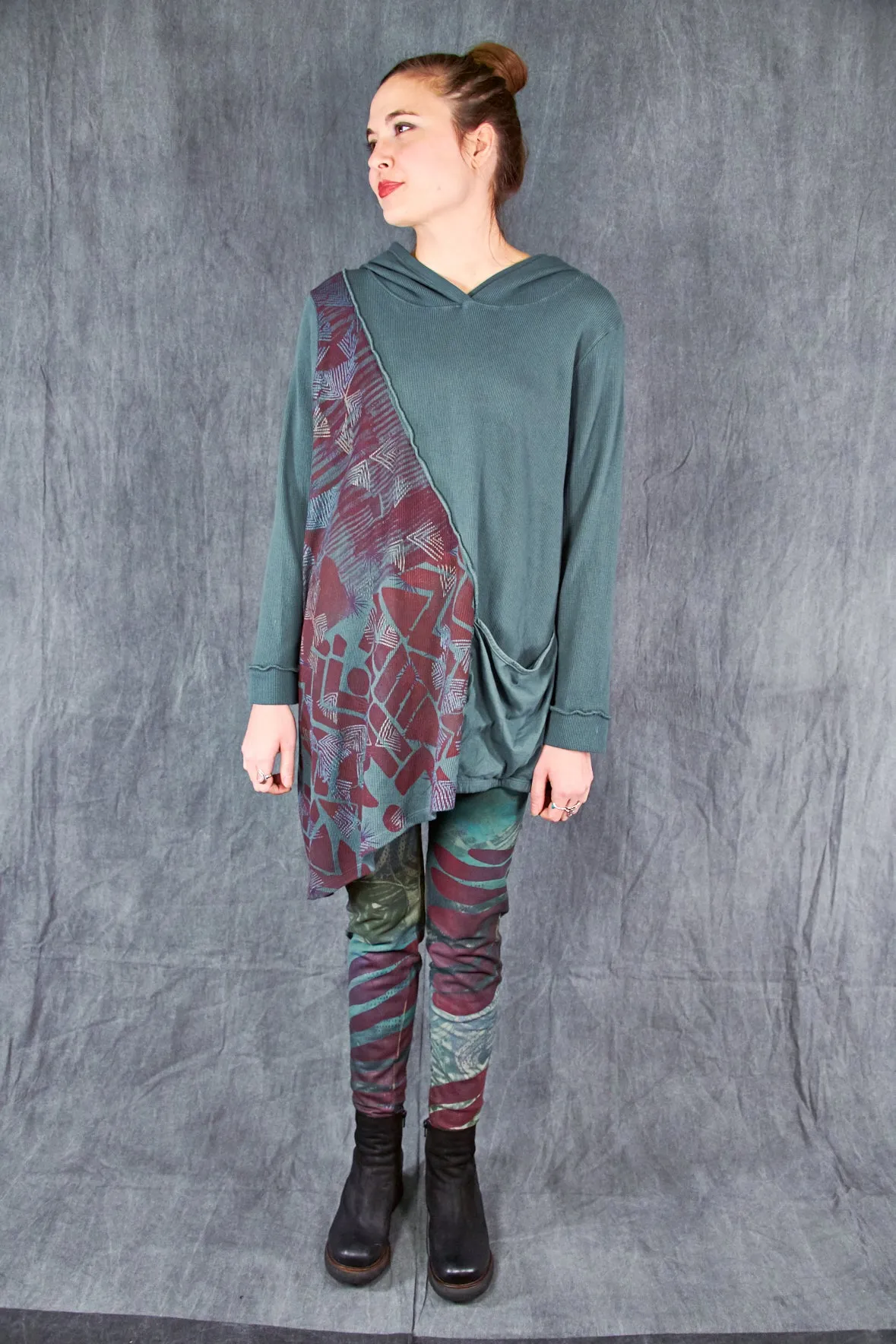 5299 Leah Hoodie Spruce-P