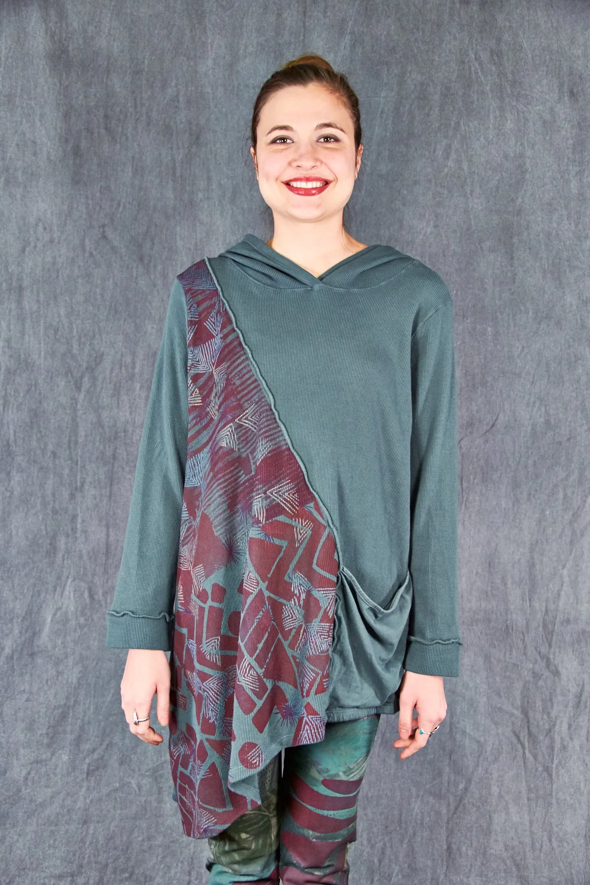 5299 Leah Hoodie Spruce-P