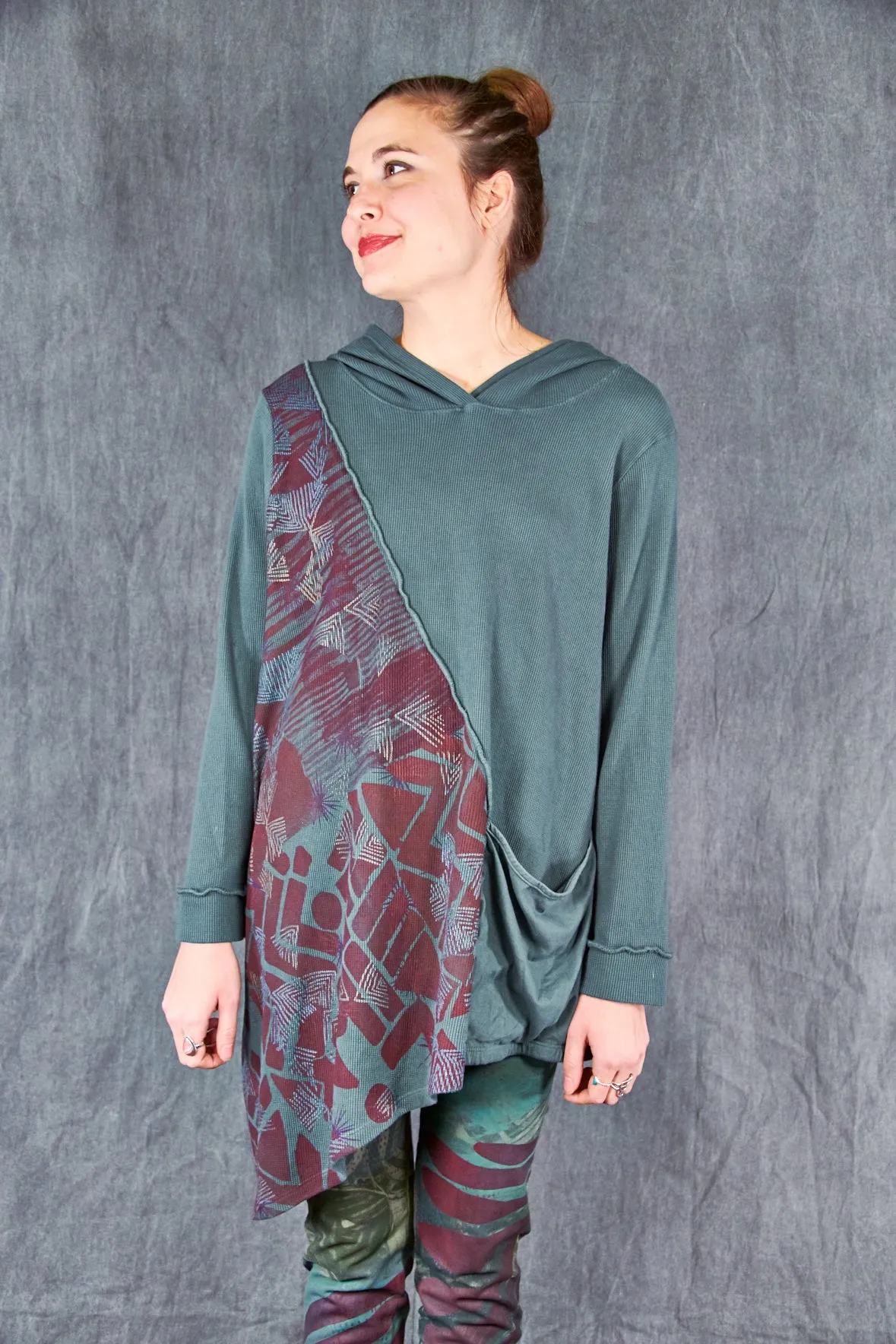 5299 Leah Hoodie Spruce-P
