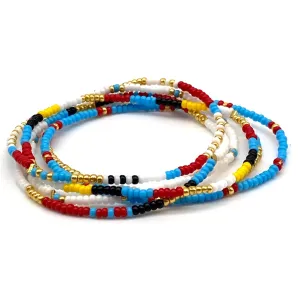 6 Strand Stretch Bracelet - PARAKEET