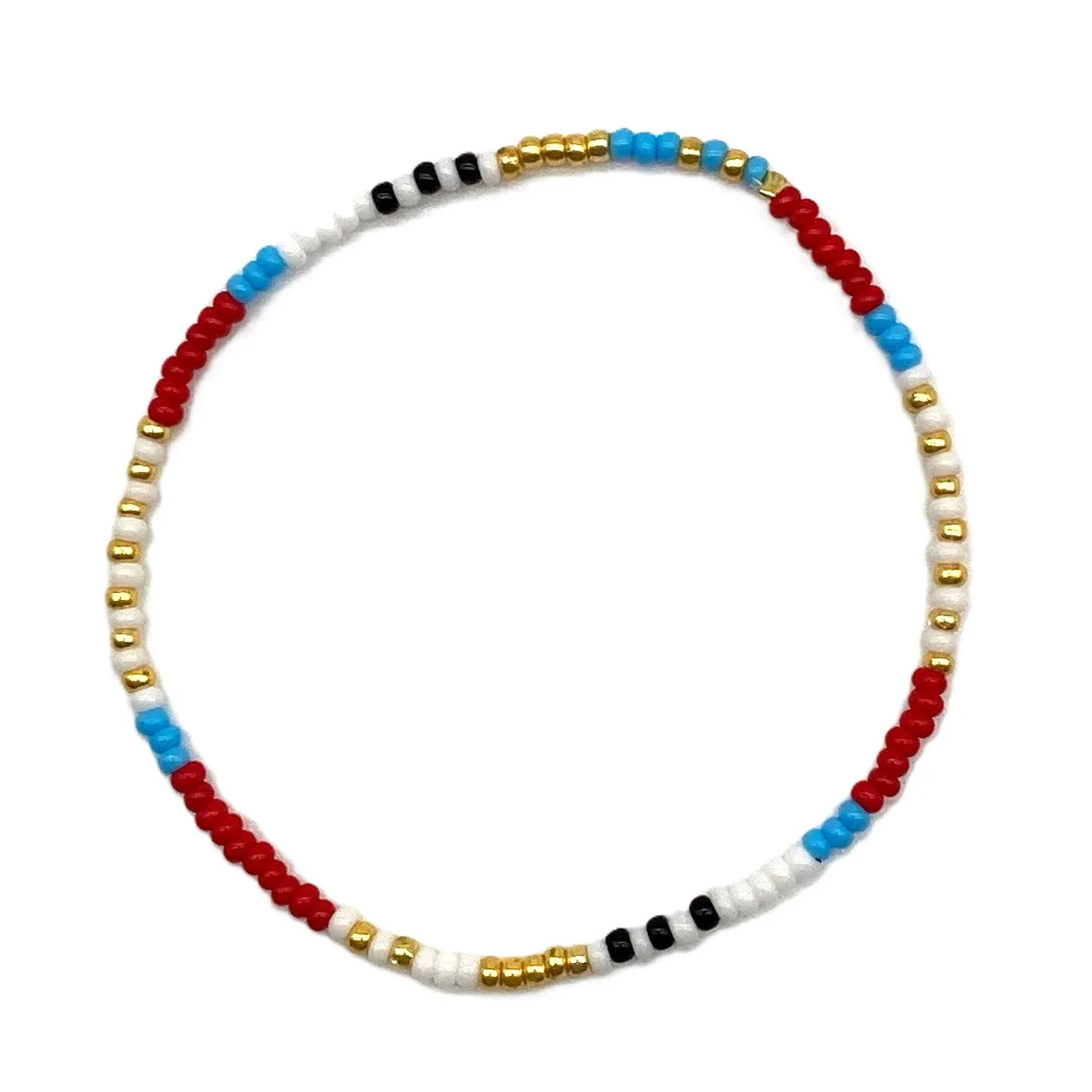 6 Strand Stretch Bracelet - PARAKEET