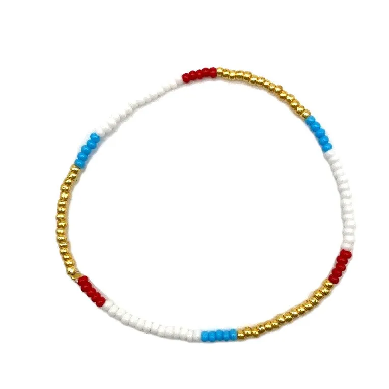 6 Strand Stretch Bracelet - PARAKEET