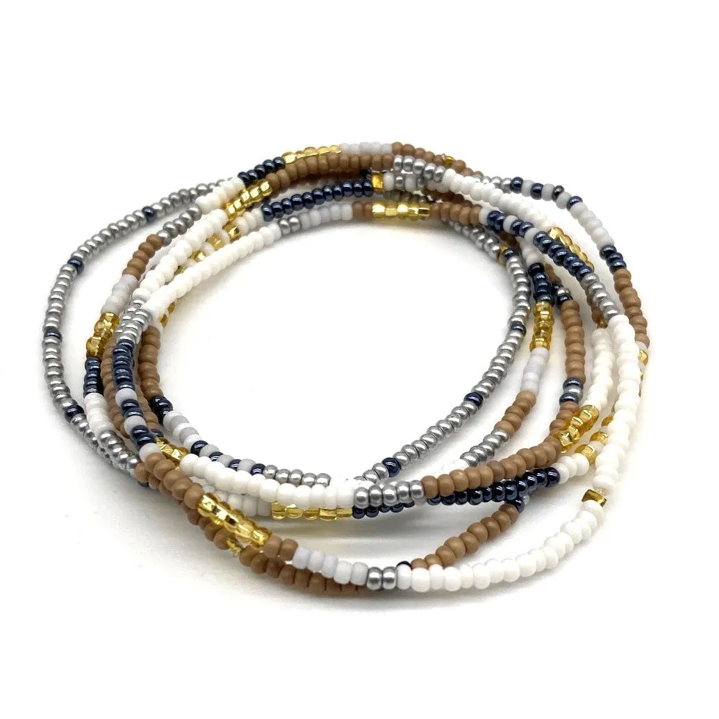 6 Strand Stretch Bracelet - SANDPIPER
