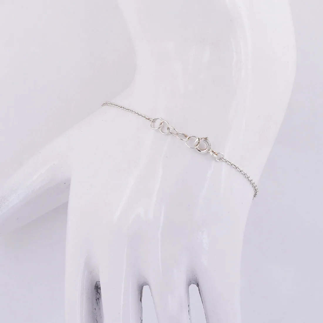 9.50 Cts Cube Shape Black Diamond Chain Bracelet in Sterling Silver. Ideal Gift for Anniversary