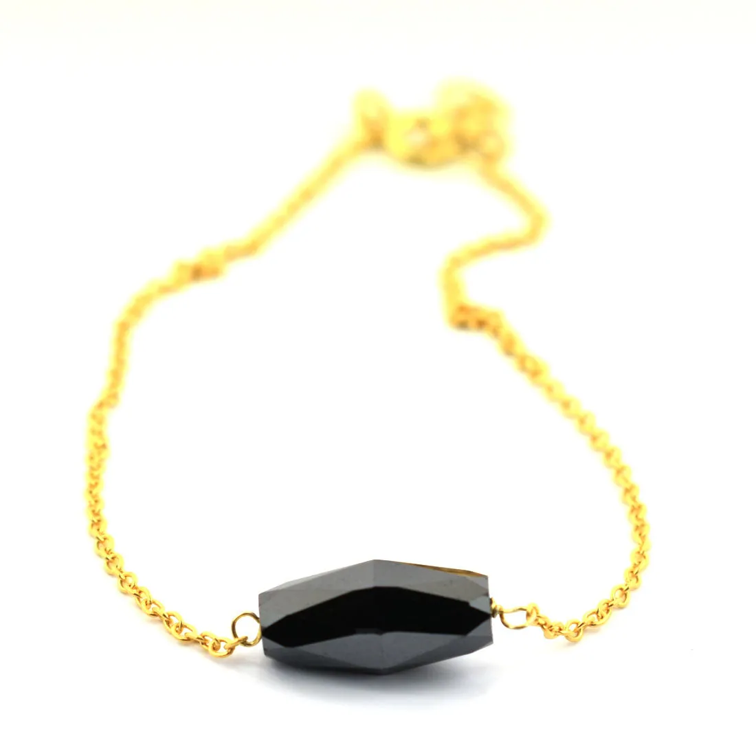 AAA Certified 3.50 Ct Drum Shape Black Diamond Chain Bracelet in 925 Silver, Ideal For Gift