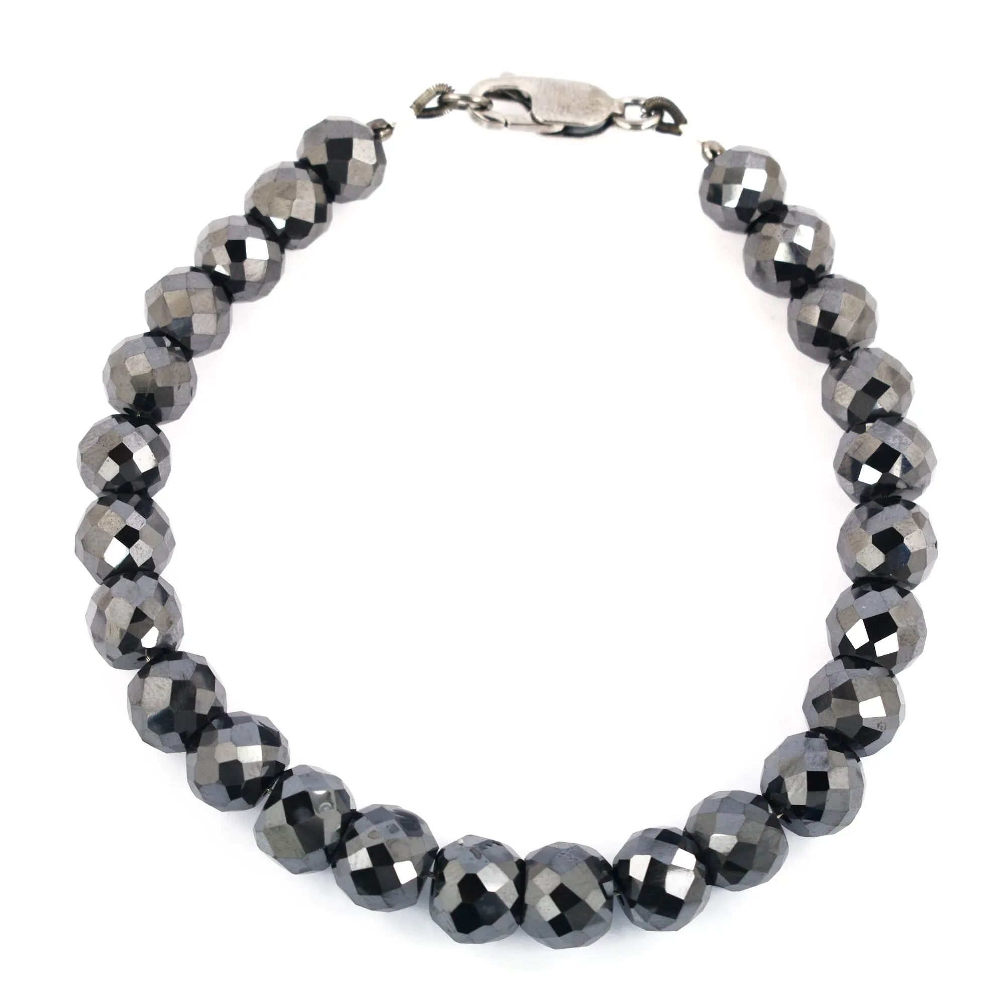 AAA Certified 8 mm Black Diamond Beaded Bracelet, Latest Collection & Ideal Gift for Birthday