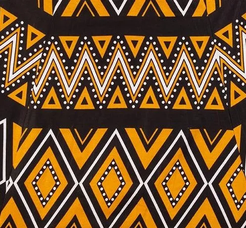 African Print Cold Shoulder Top