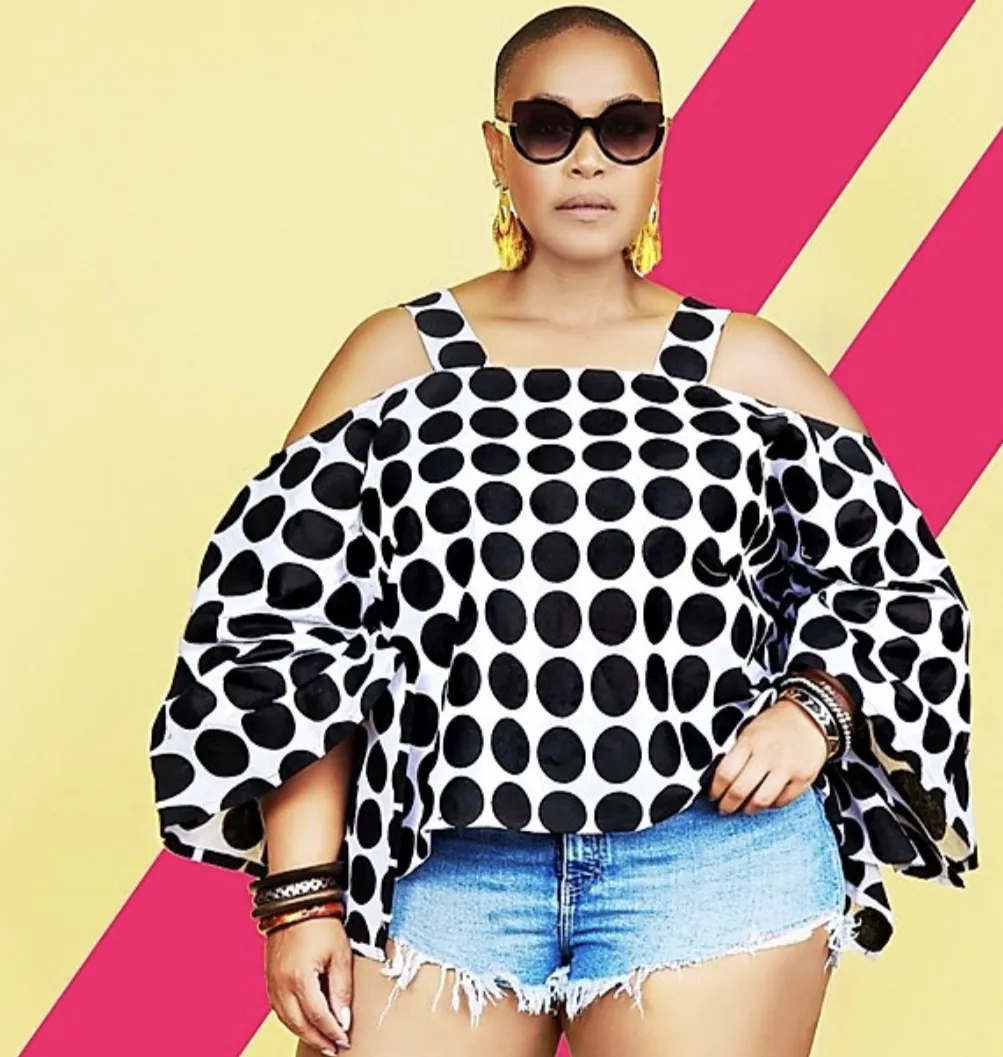 African Print Cold Shoulder Top