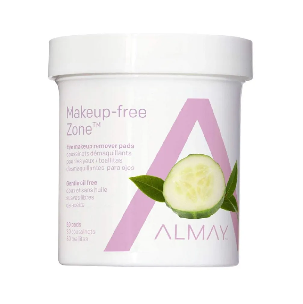 Almay Makeup-free Zone Eye Makeup Remover Pads, 80 pads