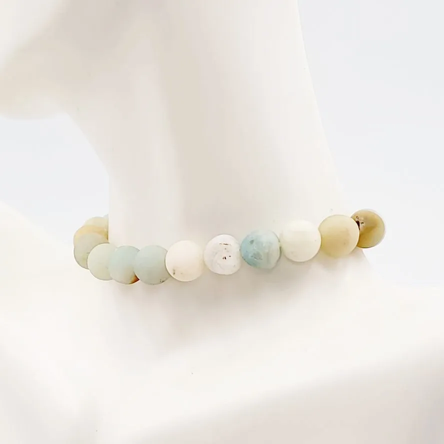Amazonite Bead Bracelet 8mm