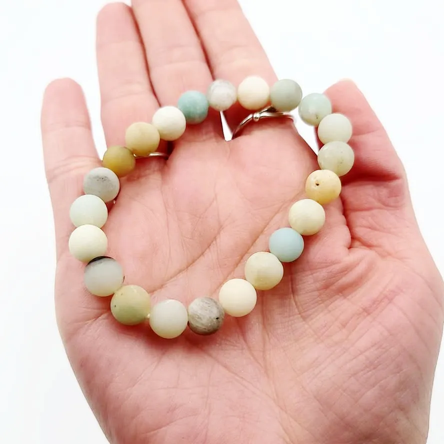 Amazonite Bead Bracelet 8mm