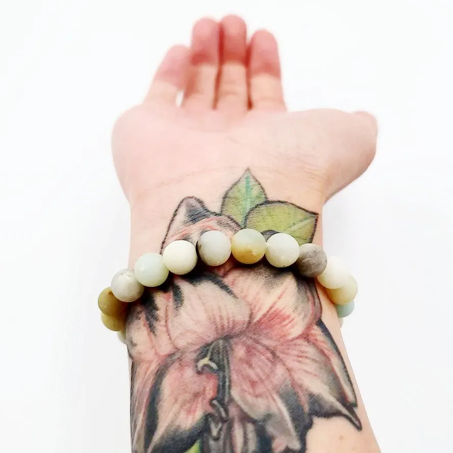 Amazonite Bead Bracelet 8mm