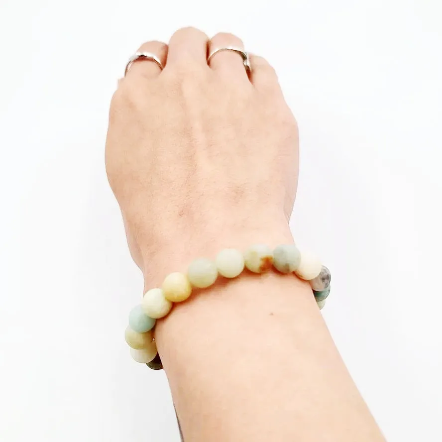 Amazonite Bead Bracelet 8mm