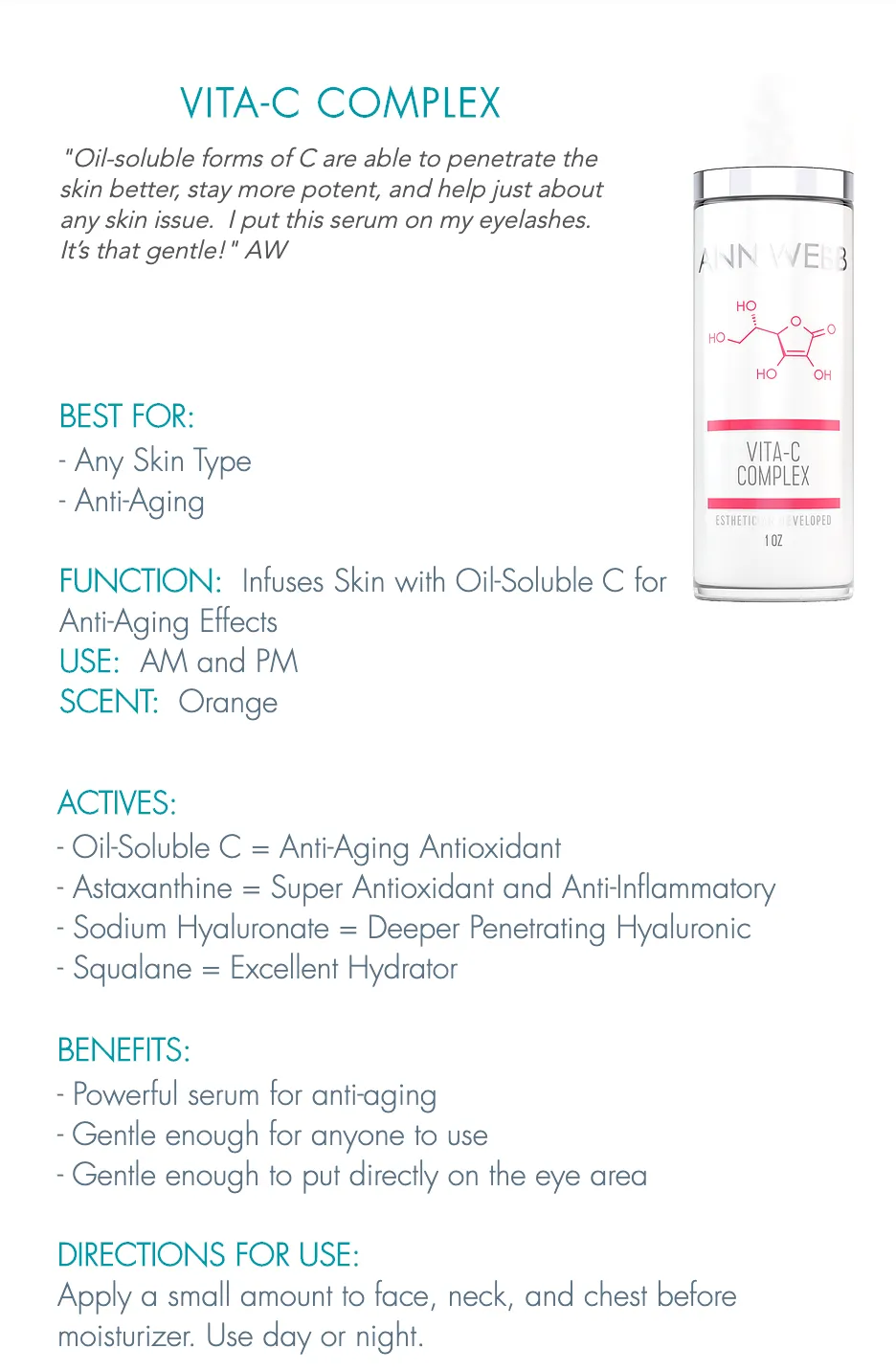 ANN WEBB Vitamin C Serum