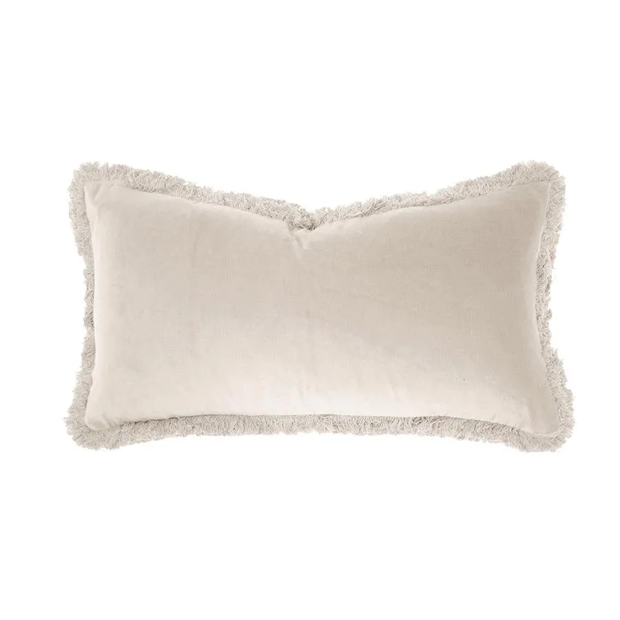 Bambury Velvet Cushion - Rectangle - Pearl