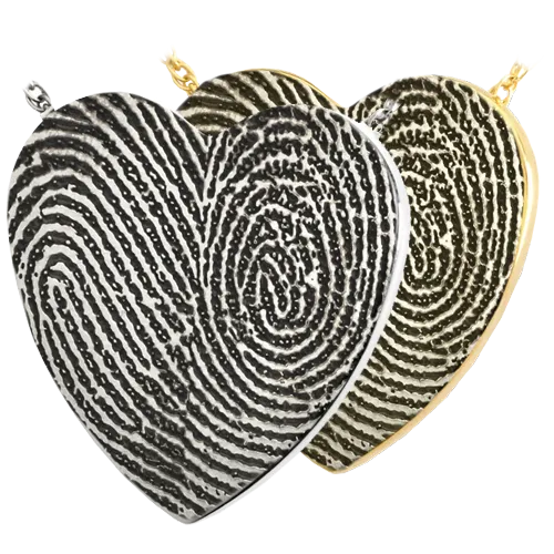 B&B Heart Double Print Pendant