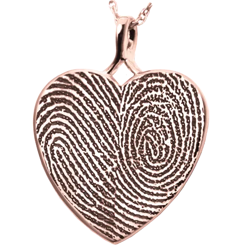 B&B Heart Double Print Pendant