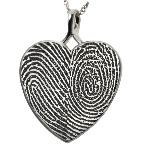 B&B Heart Double Print Pendant