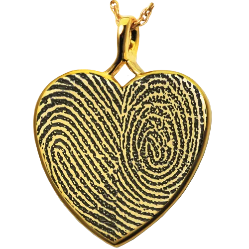 B&B Heart Double Print Pendant