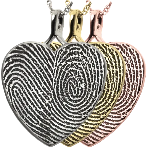 B&B Heart Double Print Pendant