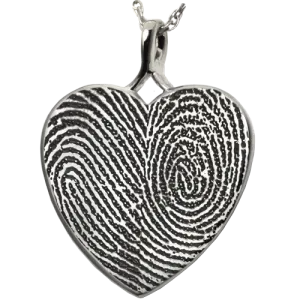 B&B Heart Double Print Pendant