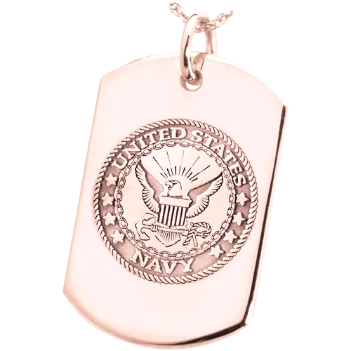 B&B Military Emblem Dog Tag Pendant