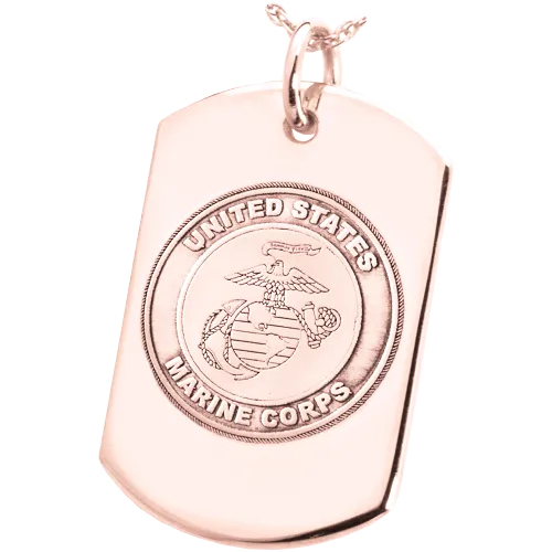 B&B Military Emblem Dog Tag Pendant