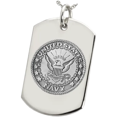 B&B Military Emblem Dog Tag Pendant