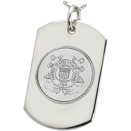 B&B Military Emblem Dog Tag Pendant