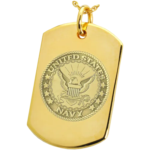 B&B Military Emblem Dog Tag Pendant