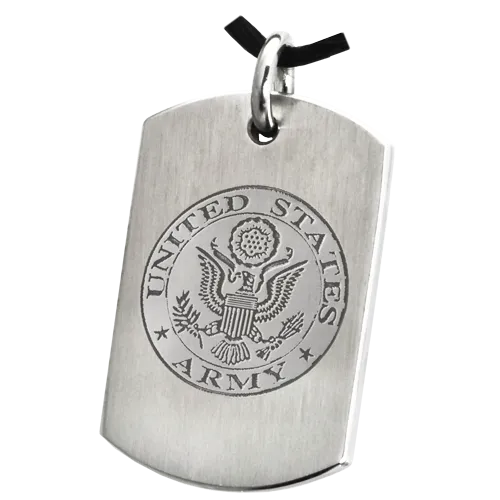 B&B Military Emblem Dog Tag Pendant