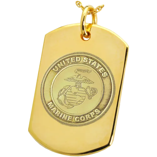 B&B Military Emblem Dog Tag Pendant