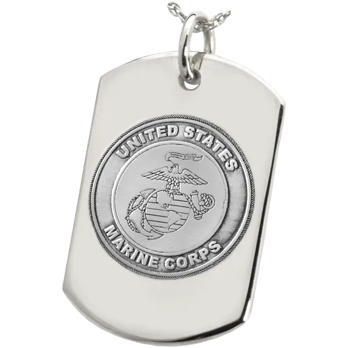 B&B Military Emblem Dog Tag Pendant