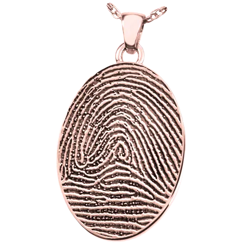 B&B Oval Fingerprint Pendant